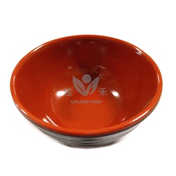 [70307] Melamine 4.6'' Horizontal Stripes Bowl Red&Black 2045/KB097 | 密胺4.6''横纹碗 红黑 2045/KB097