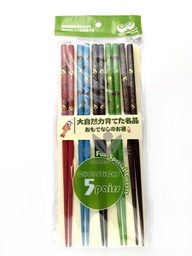 [70297] Japanese Chopsticks 5 Colours | 五色鱼鳞漆筷