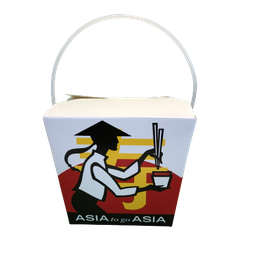 [70327] 中餐 三色福字 纸质 外卖盒 750ml(26 OZ) | 26 OZ Noodle Box ASIA TO GO ASIA / Take Away Paper Box 750ml (500sets)