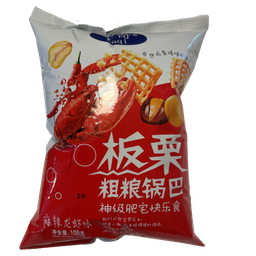 [60896] Kaqi Rice Cracker Spicy Crayfish Flavour 105g | 卡奇 板栗粗粮锅巴 麻辣龙虾味 105g