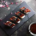 [70293] 寿司托盘 25*12cm / 个 | Black Stone Plate for Sushi 25*12cm