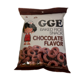 [61156] TW GGE Baked Rice Snack Chocolate Flavor 80g | 张君雅小妹妹 巧克力圈 80g