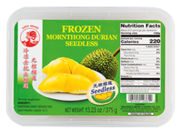 [80417] Cock Frozen Durian without seed 375g | 公鸡牌 冰冻榴莲 无籽 375g