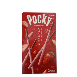 [60878] JP Pocky Chocolate Tubutubu Strawberry 55g | JP 百奇 草莓味巧克力棒 55g
