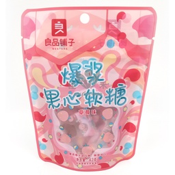 [60610] Bestore Burst Candy Strawberry 42g | 良品铺子 爆浆果心软糖 草莓味 42g