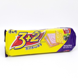 [60931] KSF 3+2 Biscuit Blueberry Flavor 125g | 康师傅 3+2 蓝莓味