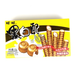 [61208] Want Want Sandwich Biscuit Caramel Flavor 60g | 旺旺 黑白配焦糖味 60g