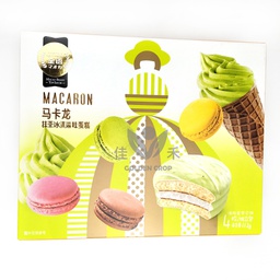 [60853] JinYu Cake Matcha Ice Cream Flaor 112g | 金语 马卡龙蛋糕 抹茶冰淇淋味 112g