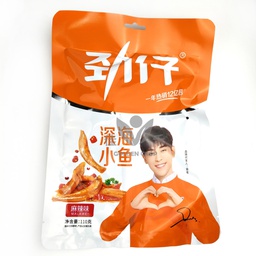 [60850] Jin Zai Stolephorus Hot&Spicy Flavour 110g | 劲仔鱼 麻辣味 110g