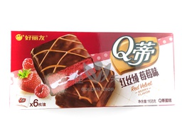 [61030] 好丽友Q蒂 红丝绒 168g | ORION Cake/Q Di- Raspberry&Strawberry Flavor 168g