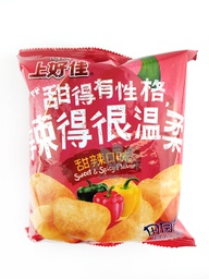 [61109] SHJ Potato Chips- Sweet& Spicy Flavor 50g | 上好佳 田园薯片 甜辣味 50g