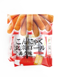 [61051] Pei- Tien Konjac Brown Rice Roll Milk Flavor 160g/unit | 北田 蒟蒻糙米卷 牛奶味 160g