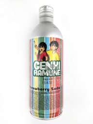 [60165] Genki Ramune Strawberry Drink 500ml | 铝罐装碳酸汽水 草莓味 500ml
