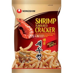 [61020] Nongshim Shrimp Cacker Hot 75g | 农心 辣虾条 75g